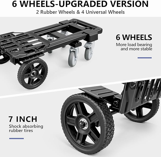 KEDSUM 4-in-1 Convertible Dolly Cart - Image 5