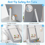 5-in-1 Kids Art Table and Chairs, Toddler Table and Chair Set, Craft Play Desk - Image 5