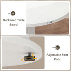 Einhomn 43-59" Extendable Round Dining Table, Kitchen Table - Image 7