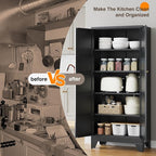 Yizosh Metal Pantry Cabinet, - Image 7