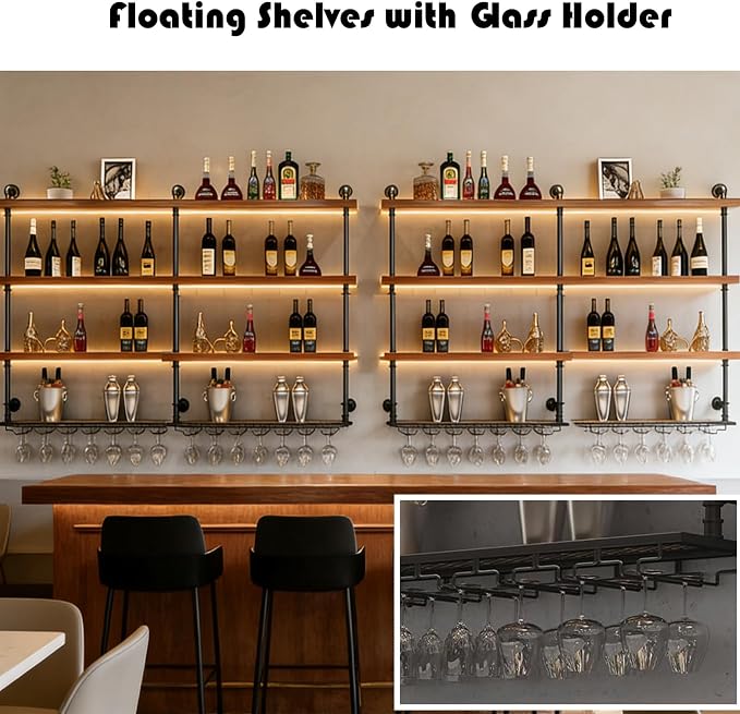 55.1in Wall Mounted Wine Rack - Image 7