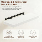 fuqing White Floating Shelves | 24 Inch Wood Floating Shelves - Image 5