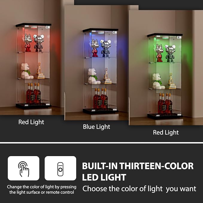 FANYUSHOW 3-Shelf Glass Display Cabinet - Image 6