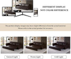 Faux Leather Sleeper Sofa Couch - Image 9