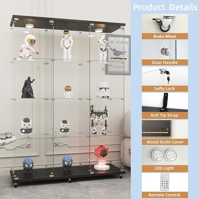 Beauty4U Glass Display Cabinet - Image 3
