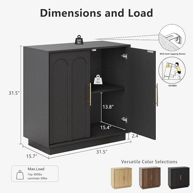 FORTUNETEC Sideboard Buffet Cabinet - Image 2