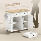 HOMCOM Kitchen Island Cart - Image 7