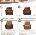 Cupuamon Recliner Chair Covers, Lazy Boy Recliner Covers Stretch Reclining - Image 6