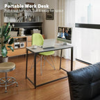 WOHOMO Folding Desk, Small Writing Desk 39.4", Space-Saving Foldable Laptop - Image 7