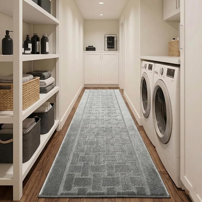 Runner Rug 27 ft, Extra Long Non-Slip Washable Rug, Rubber Backing, Rolled in - Image 9