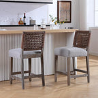 27" Rustic Counter Height Bar Stools - Image 3