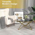 HLR Round Coffee Table with Black Faux Marble Top - Image 6