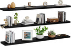 AMADA HOMEFURNISHING 47.2" L Floating Shelves, Wall Shelves Set of 3 - Image 9