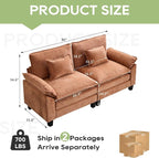 Oprisen 86" Modular Sectional Sofa, Comfy Cloud Couch Sectional Sofa, Chenille - Image 7