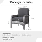 ovios 2-Piece Patio Furniture Set, Outdoor Wicker Sofa - Image 8