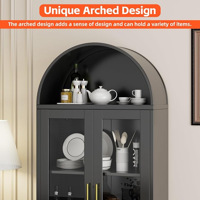 Metal Arched Display Cabinet - Image 6