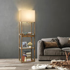 RUNTOP Floor Lamp with Shelves, Plus Shelf Lamp with Wireless Charger, 2 USB - Image 7