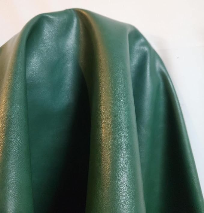 NAT Leathers | Hunter Green Soft Faux Leather Fabric Sheet PU | 2 Yards | 0.9 - Image 7