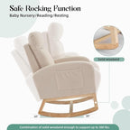 GAOMON Rocking Chair Glider for Nursery, Comfy Rocker Nursery - Image 5