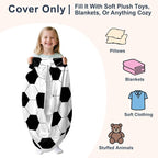 Lukeight Soccer Stuffed Animals Storage Bean Bag Chair Cover - Image 3