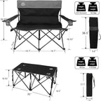 Oversized 4 Pcs Camping Chair Set - Image 3