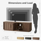 FORTUNETEC TV Stand for 75 Inch TV, Mid Century Modern TV Stand - Image 2