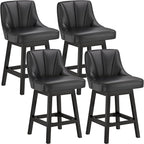 YaFiti Swivel Bar Stools Set of 4, 26 Inch Counter Height Bar Stools by YaFiti
