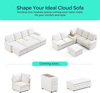 LINSY HOME Chaise Modular for Sectional Sofa, Cloud Sofa Lounge - Image 7