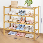 Kitsure Bamboo Wooden Shoe Rack - Image 2