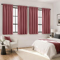 MIULEE Dusty Rose Blackout Curtains 4 Panels Set 72 Inch Length Bedroom | by MIULEE