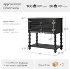 HULALA HOME Farmhouse Storage End Table - Image 2