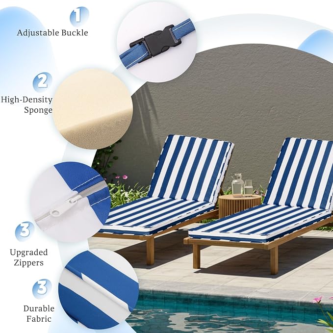Chaise Lounge Cushions Outdoor - Image 3