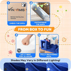 12 Pcs Modular Kids Play Couch – Premium Soft Foam, Removable Cover, - Image 4