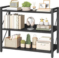 HOOBRO Bookshelf, 3-Tier Industrial Bookcase, Book Shelf Storage Organizer by HOOBRO
