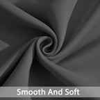 Yakamok Room Darkening Curtains 52x63 inch Length Charcoal Grey-Living Room | 2 - Image 4