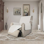 Easy-Going Reversible Couch Cover, Recliner 19 in, Ivory/Ivory | Machine - Image 2