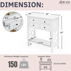 Alaterre Furniture Coventry 32" Wood Entryway Console Table - Image 3