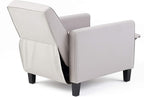 Christopher Knight Home Emmie Fabric Recliner, Light Gray, Dark Brown - Image 5