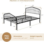 SHA CERLIN Full Size Metal Platform Bed Frame - Image 3