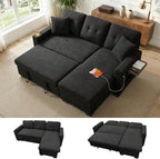 KCGKCG 82" L Shaped Sleeper Sofa Bed, Pull Out Sectional Couch by KCGKCG