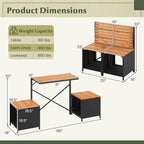 Tangkula 3-in-1 Convertible Bench Picnic Table, Outdoor Folding Table and - Image 9