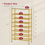 Tajsoon 8 Tier Shoe Rack Organizer - Image 3