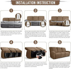 TAOCOCO Recliner Sofa Covers 8-Pieces Stretch Large Couch Covers - Image 6
