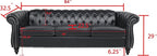 LEVNARY Chesterfield Sofa, Classic Tufted Upholstered Leather Couch, Modern 3 - Image 2