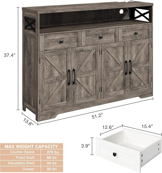 Befrases Farmhouse Buffet Cabinet - Image 3