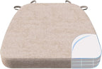 AAAAAcessories D-Shaped Chair Cushions, Machine-Washable Cover, Oatmeal Beige by AAAAAcessories
