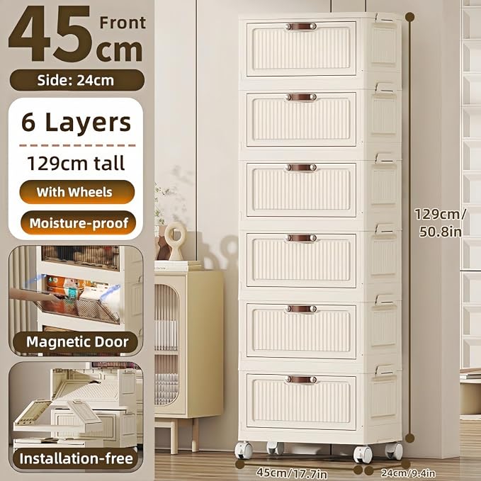 6-Tier Foldable Storage Cabinet - Image 2