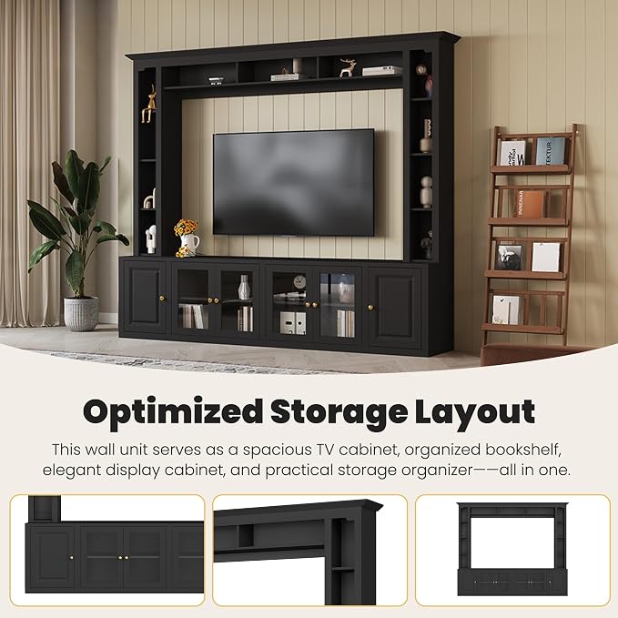 Merax Modern 4 Piece Entertainment Wall Unit - Image 4