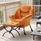 Tiita Lazy Chair with Ottoman, Comfy Leisure Sofa Reading Chair with Footrest - Image 8