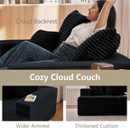 140" Sectional Cloud Couch for Living Room, Modular Floor Deep-Seat Sofa - Image 6